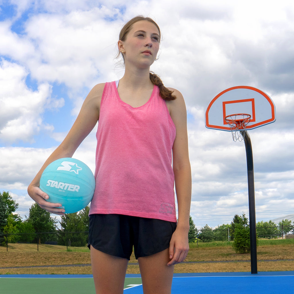 STARTER Rubber Basketball – Outdoor Grip with Pump, Size 7