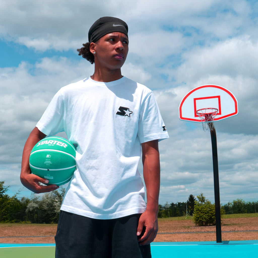 STARTER Rubber Basketball – Outdoor Grip with Pump, Size 7