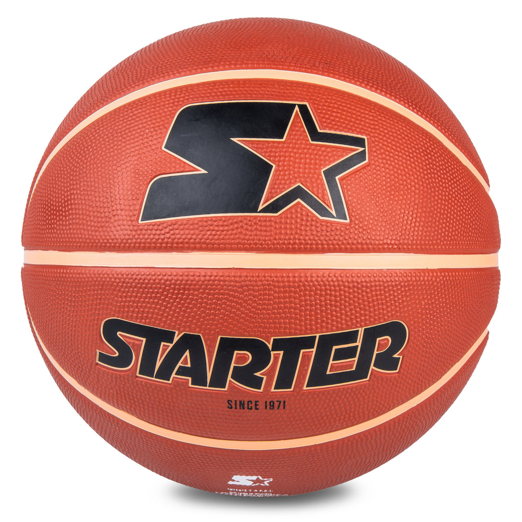 STARTER Rubber Basketball – Outdoor Grip with Pump, Size 7