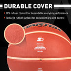 STARTER Rubber Basketball – Outdoor Grip with Pump, Size 7