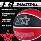 STARTER Rubber Basketball – Outdoor Grip with Pump, Size 7