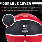 STARTER Rubber Basketball – Outdoor Grip with Pump, Size 7