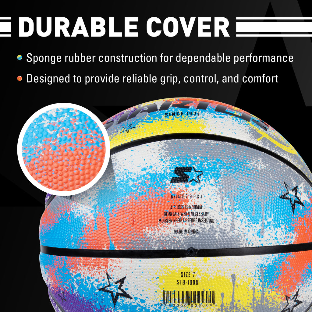 STARTER Street Basketballs – Sponge Rubber with Pump, Size 7