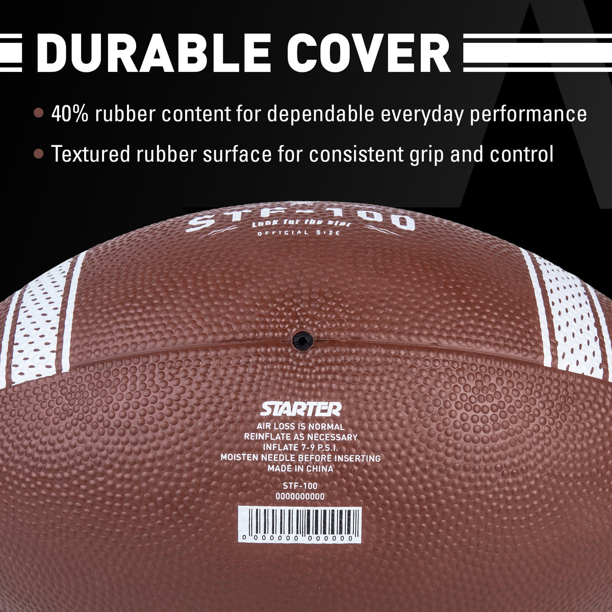 STARTER Size 9 Football – Rubber Grip with Pump