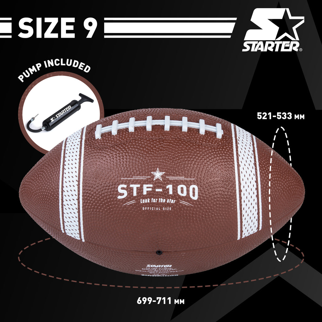 STARTER Size 9 Football – Rubber Grip with Pump
