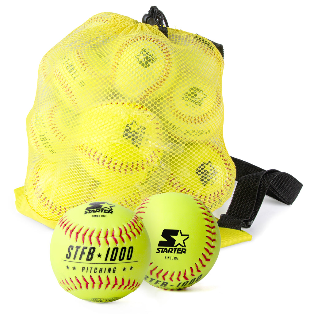 Starter Size 11 Hand Stitched PVC Softballs, 12-Pack