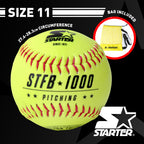Starter Size 11 Hand Stitched PVC Softballs, 12-Pack