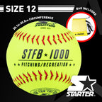 Starter Size 12 Hand Stitched PVC Softballs, 12-Pack